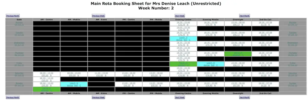 Booking form